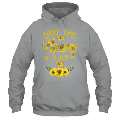 First Time Nanny Est 2027 Sunflower Promoted To Nanny Shirt & Tank Top | siriusteestore