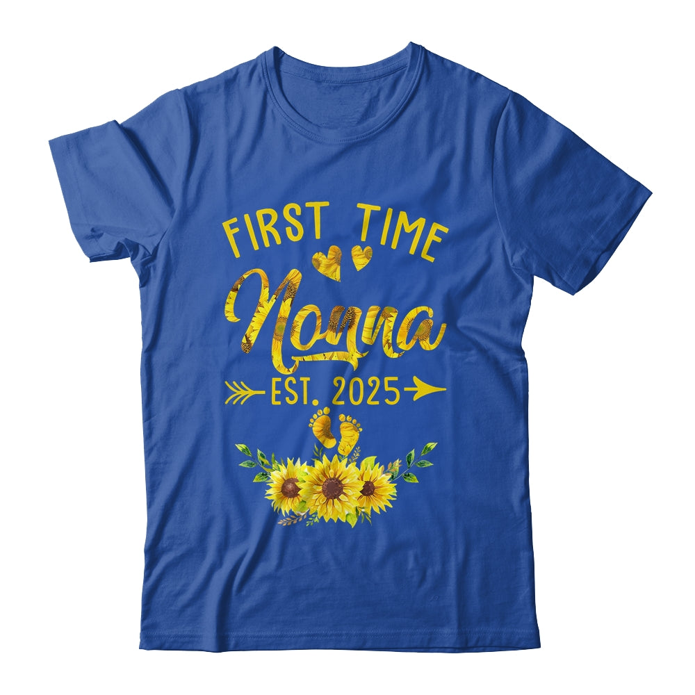 First Time Nonna Est 2025 Sunflower Promoted To Nonna Shirt & Tank Top | siriusteestore