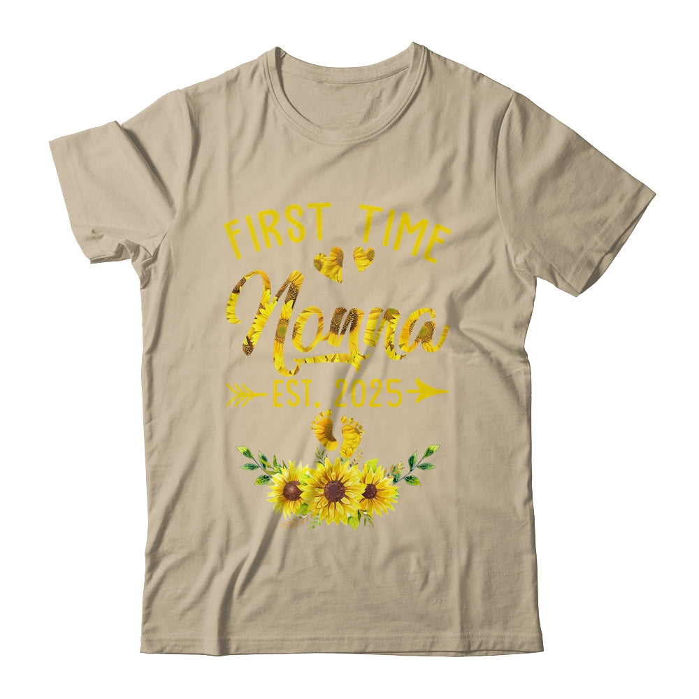 First Time Nonna Est 2025 Sunflower Promoted To Nonna Shirt & Tank Top | siriusteestore
