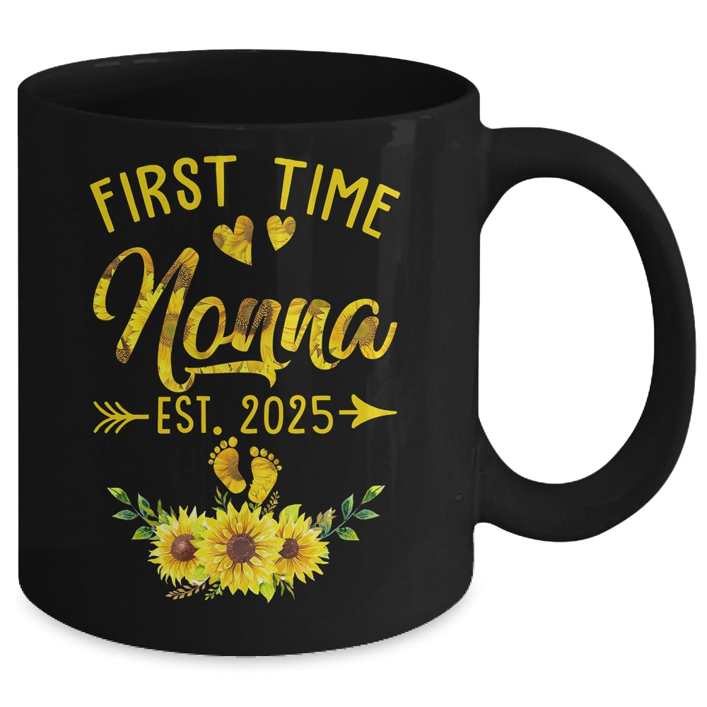 First Time Nonna Est 2025 Sunflower Promoted To Nonna Mug | siriusteestore