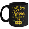 First Time Nonna Est 2025 Sunflower Promoted To Nonna Mug | siriusteestore
