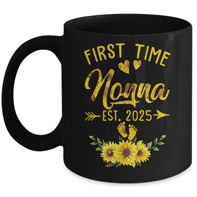 First Time Nonna Est 2025 Sunflower Promoted To Nonna Mug | siriusteestore