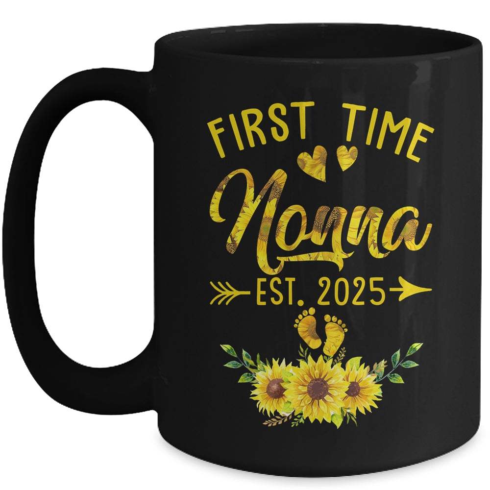 First Time Nonna Est 2025 Sunflower Promoted To Nonna Mug | siriusteestore