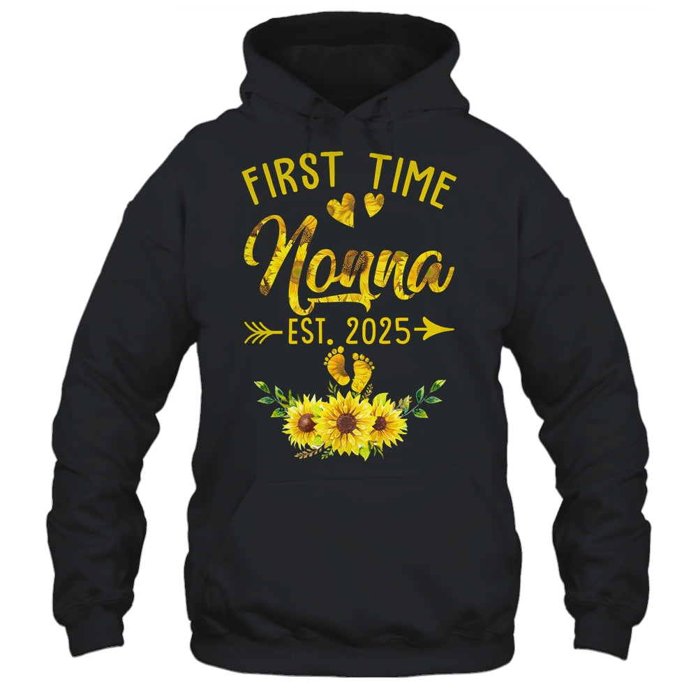 First Time Nonna Est 2025 Sunflower Promoted To Nonna Shirt & Tank Top | siriusteestore