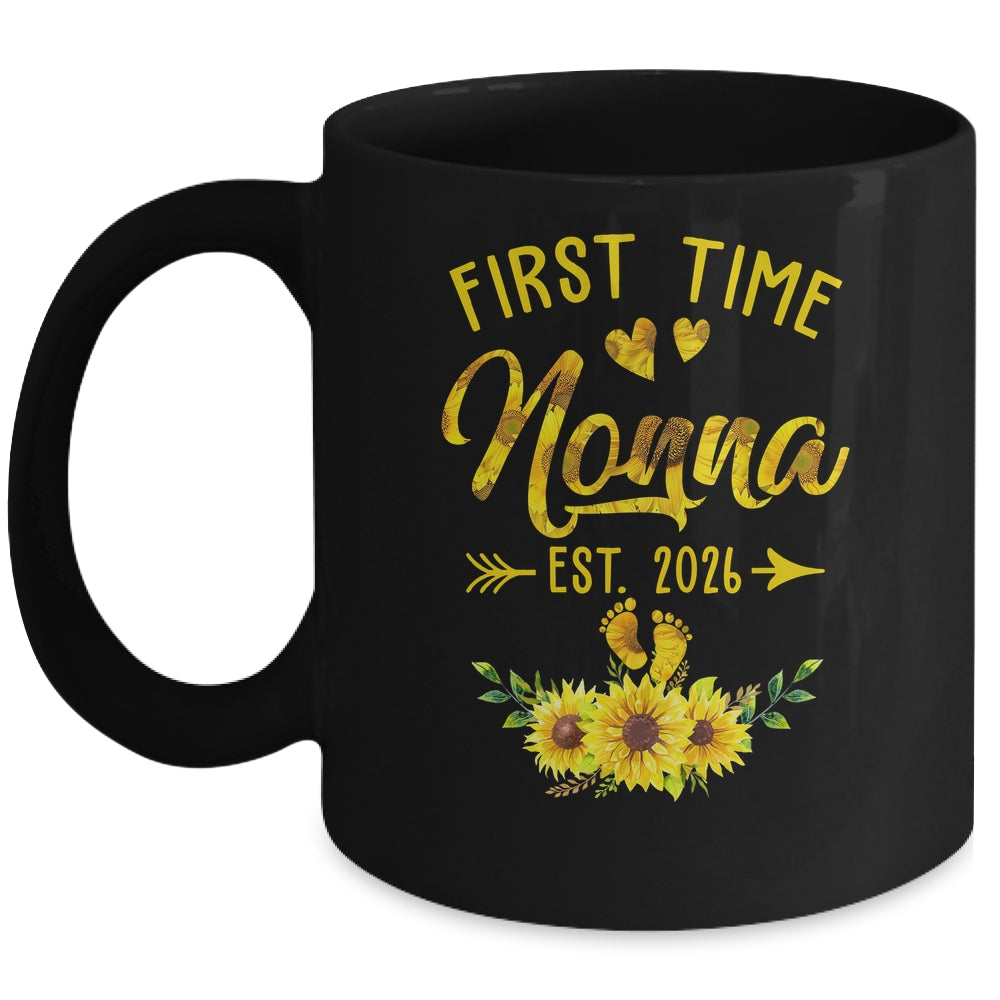First Time Nonna Est 2026 Sunflower Promoted To Nonna Mug | siriusteestore