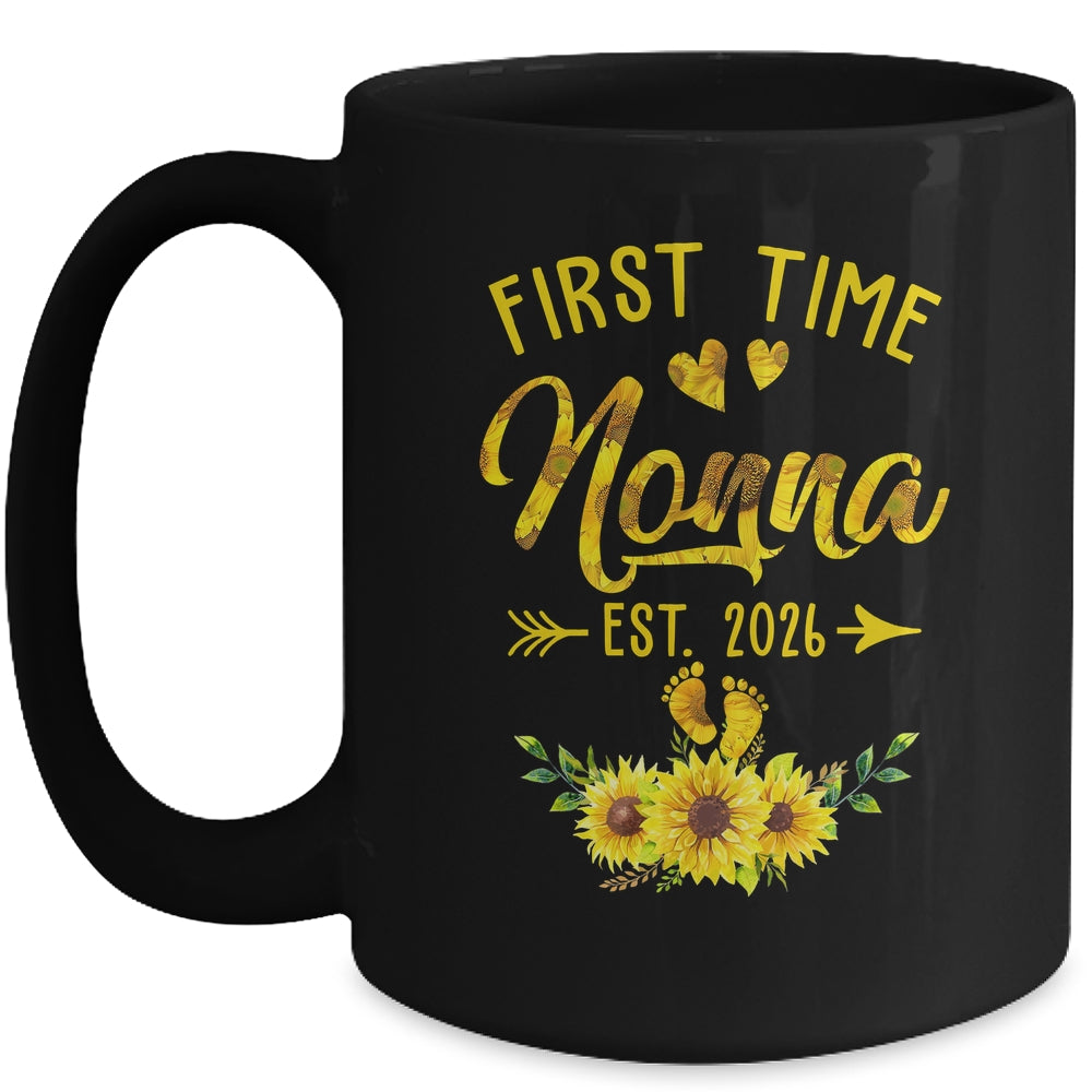 First Time Nonna Est 2026 Sunflower Promoted To Nonna Mug | siriusteestore
