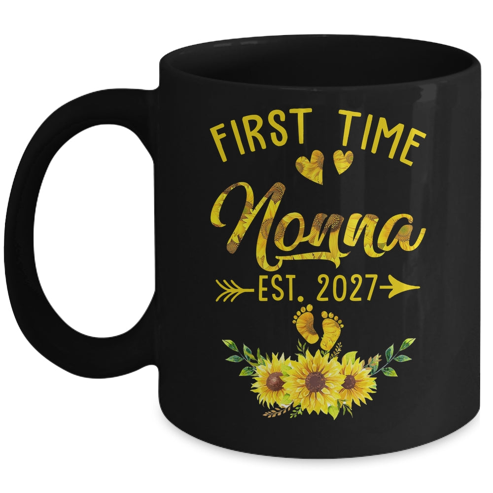 First Time Nonna Est 2027 Sunflower Promoted To Nonna Mug | siriusteestore