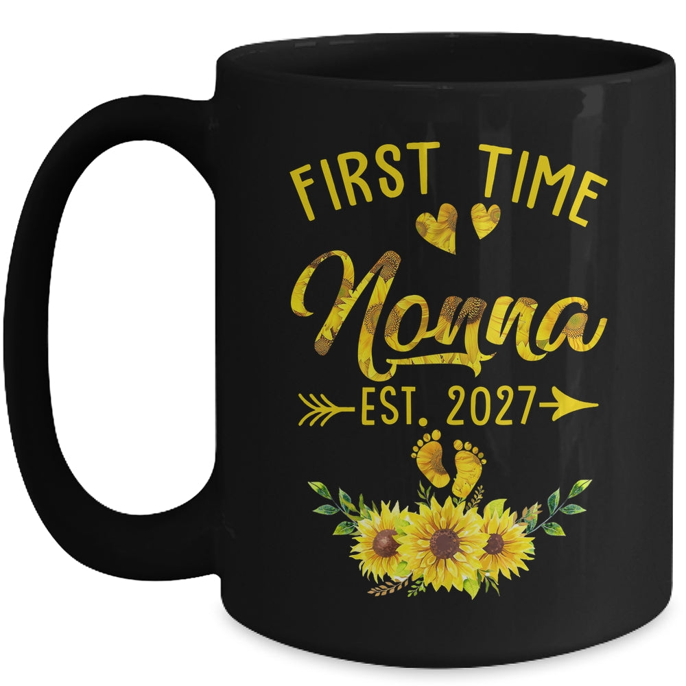 First Time Nonna Est 2027 Sunflower Promoted To Nonna Mug | siriusteestore