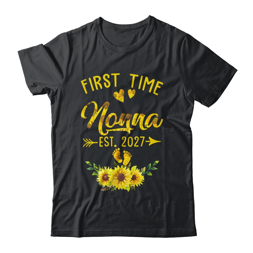 First Time Nonna Est 2027 Sunflower Promoted To Nonna Shirt & Tank Top | siriusteestore