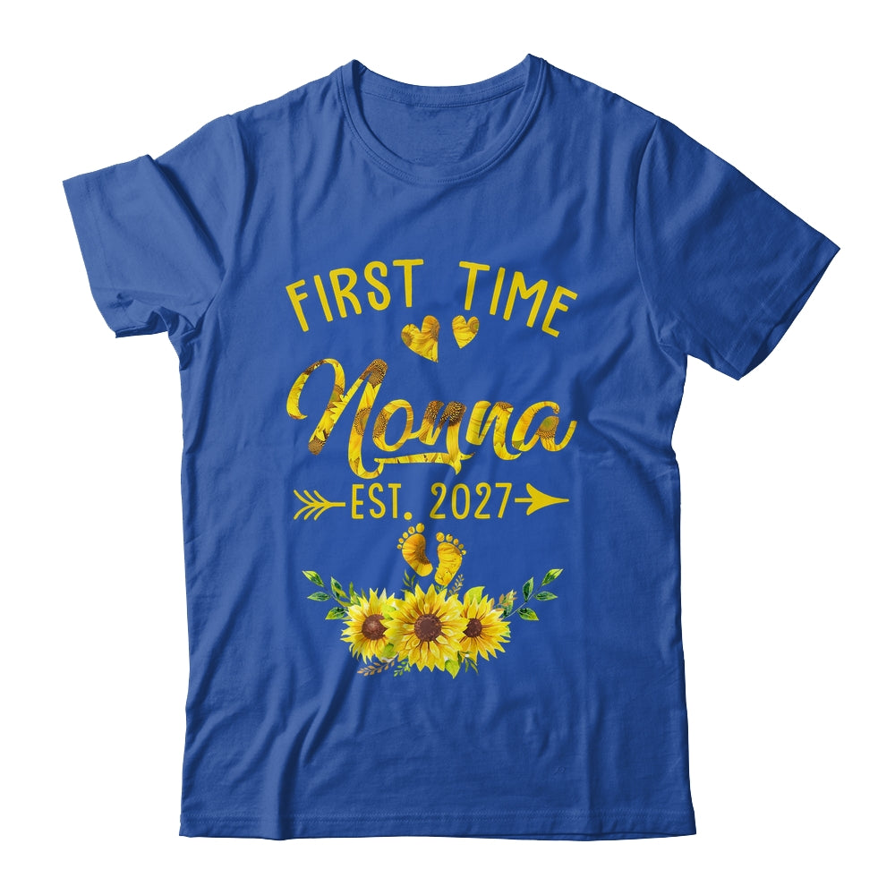 First Time Nonna Est 2027 Sunflower Promoted To Nonna Shirt & Tank Top | siriusteestore