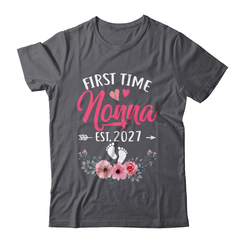 First Time Nonna Promoted To Nonna Est 2027 Mothers Day Shirt & Tank Top | siriusteestore