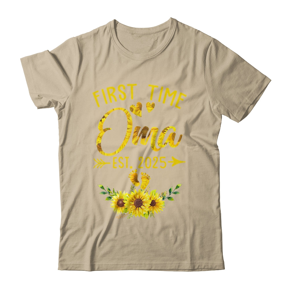 First Time Oma Est 2025 Sunflower Promoted To Oma Shirt & Tank Top | siriusteestore