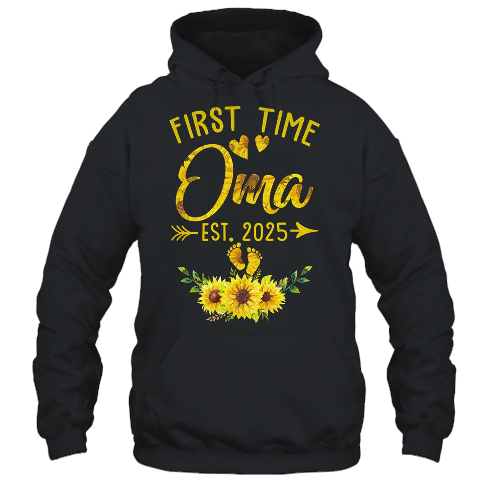 First Time Oma Est 2025 Sunflower Promoted To Oma Shirt & Tank Top | siriusteestore