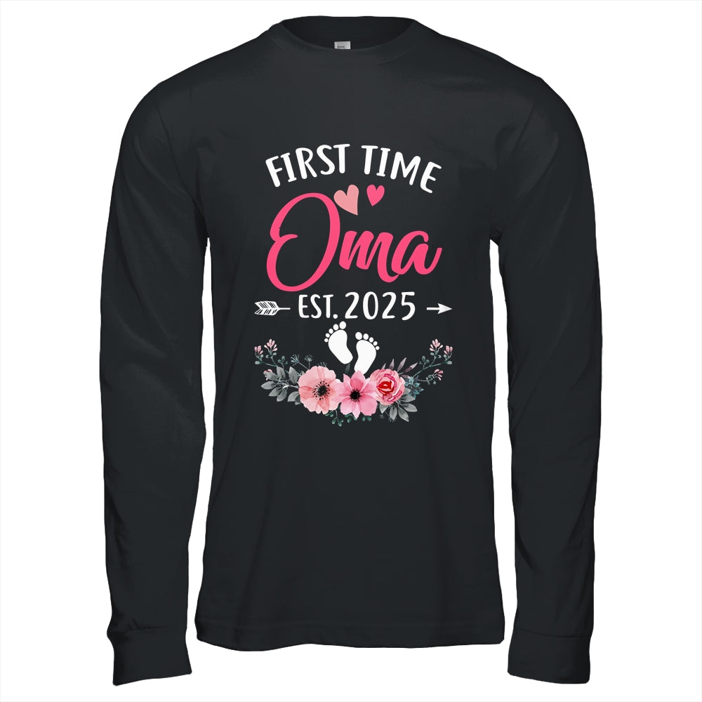 First Time Oma Promoted To Oma Est 2025 Mothers Day Shirt & Hoodie | siriusteestore