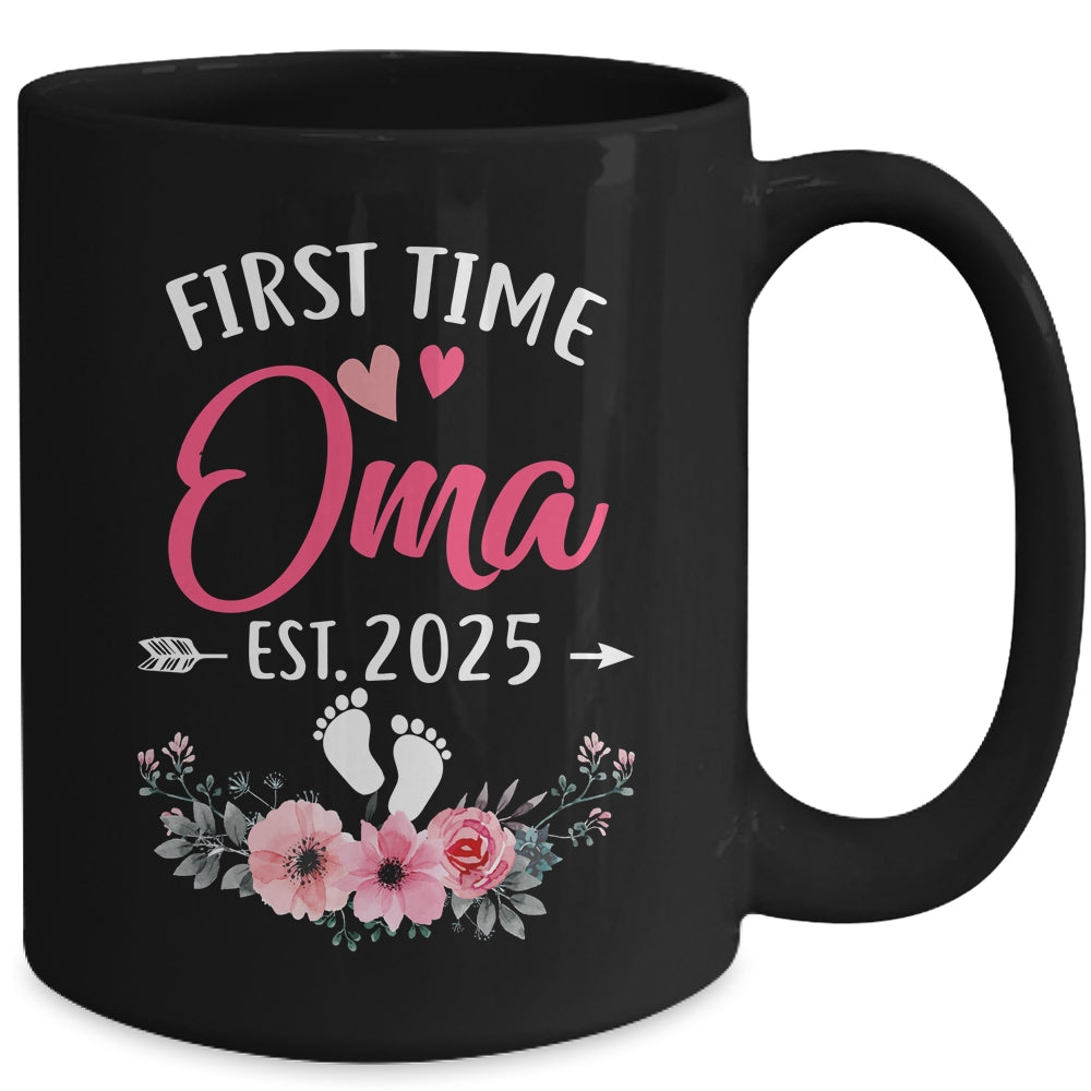 First Time Oma Promoted To Oma Est 2025 Mothers Day Mug | siriusteestore