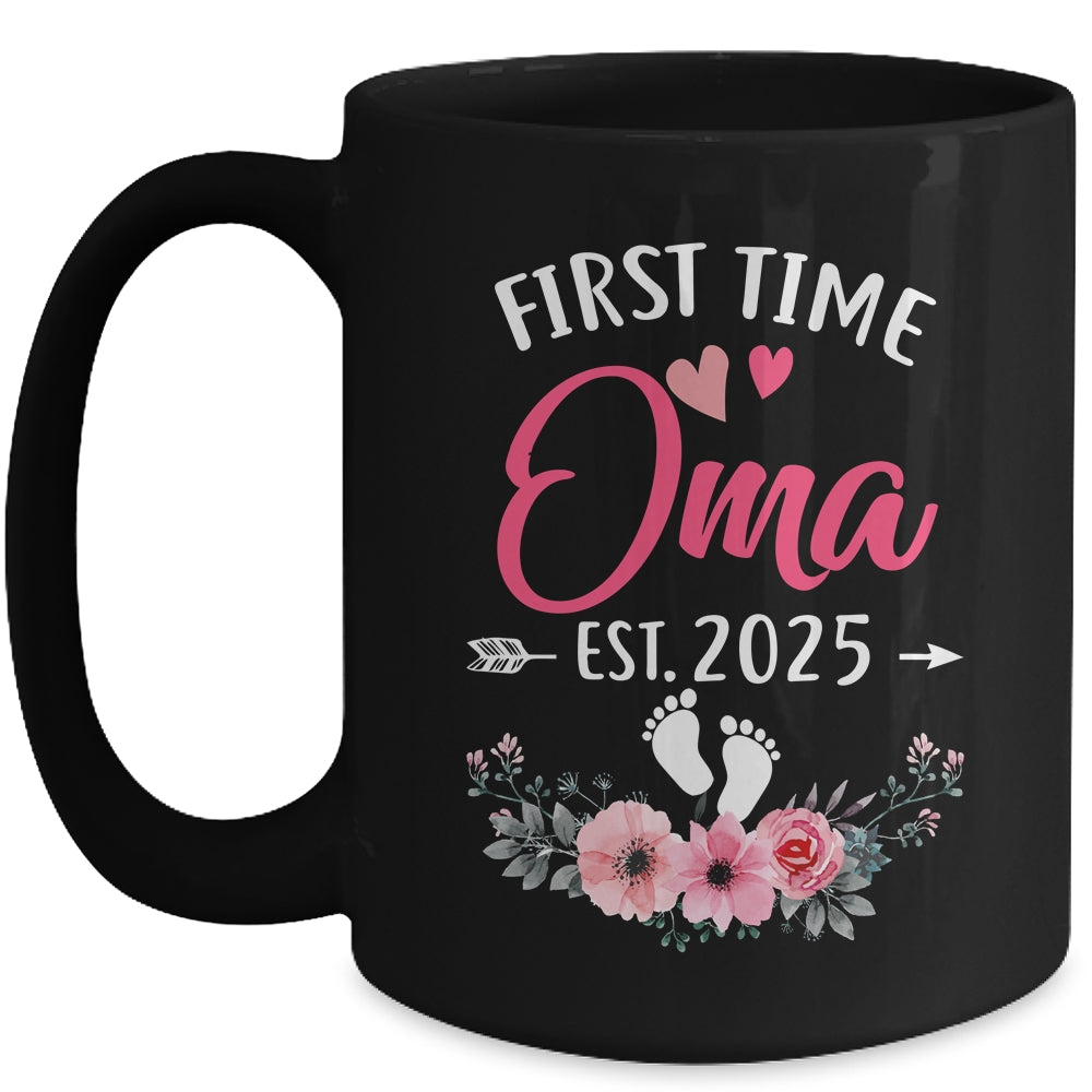 First Time Oma Promoted To Oma Est 2025 Mothers Day Mug | siriusteestore