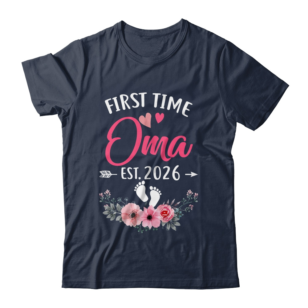 First Time Oma Promoted To Oma Est 2027 Mothers Day Shirt & Tank Top | siriusteestore