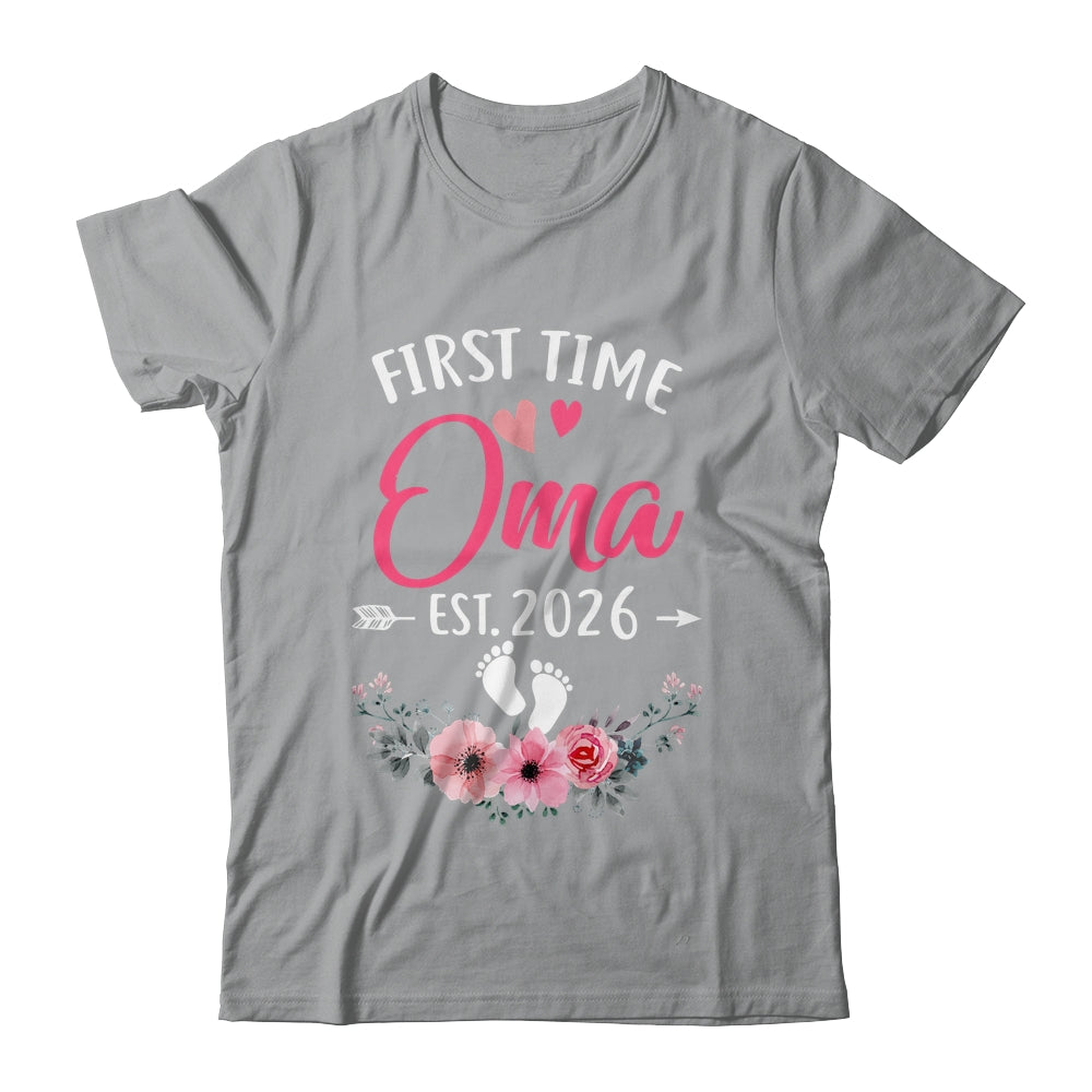 First Time Oma Promoted To Oma Est 2027 Mothers Day Shirt & Tank Top | siriusteestore