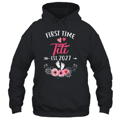 First Time Titi Promoted To Titi Est 2027 Mothers Day Shirt & Tank Top | siriusteestore