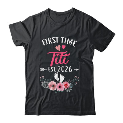 First Time Titi Promoted To Titi Est 2027 Mothers Day Shirt & Tank Top | siriusteestore