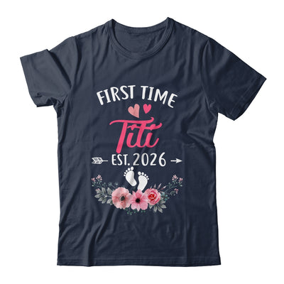 First Time Titi Promoted To Titi Est 2027 Mothers Day Shirt & Tank Top | siriusteestore