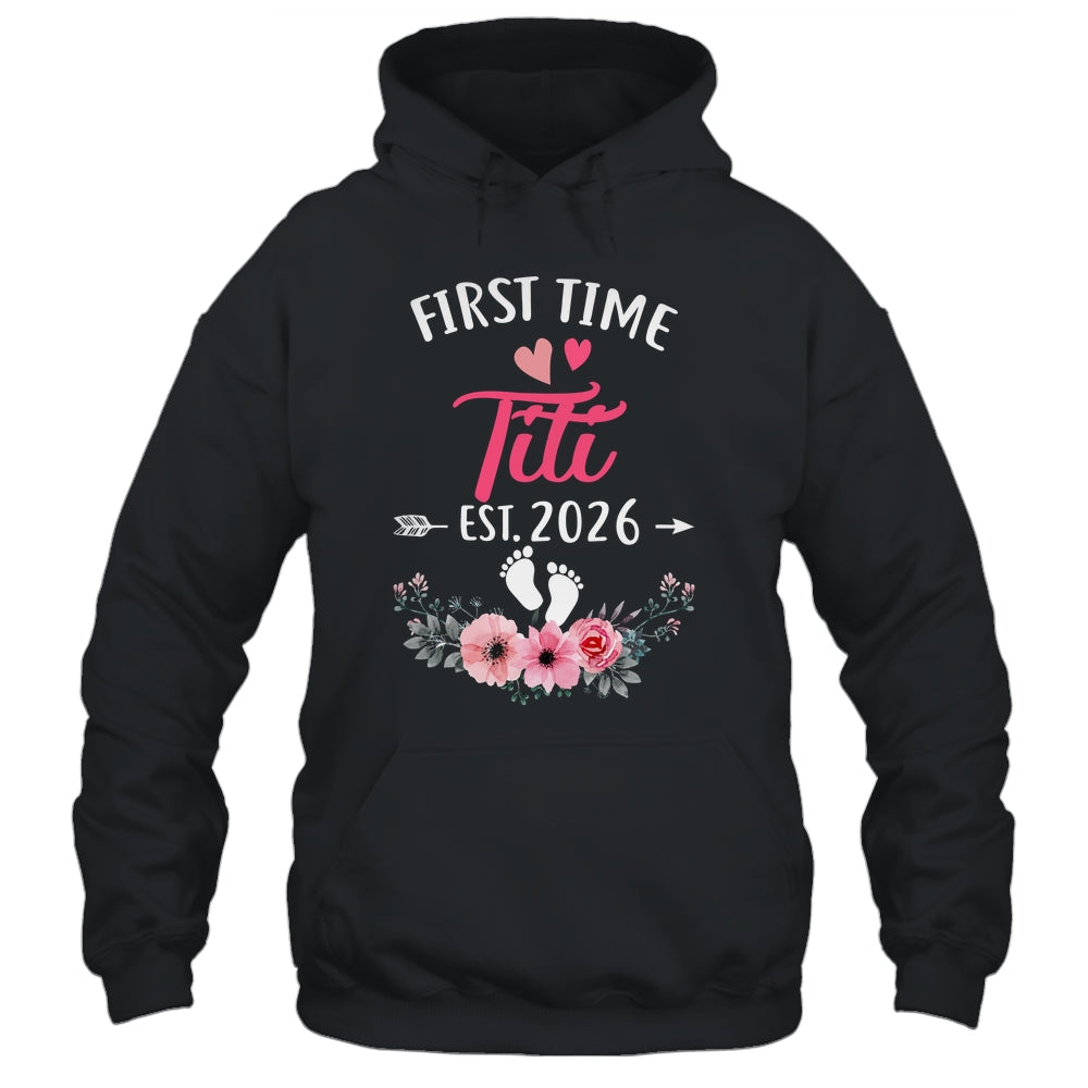 First Time Titi Promoted To Titi Est 2027 Mothers Day Shirt & Tank Top | siriusteestore