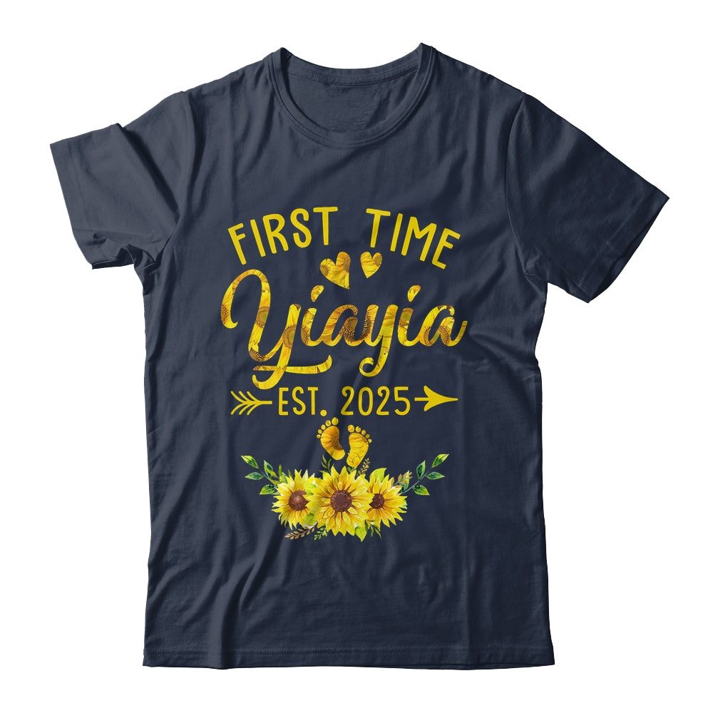 First Time Yiayia Est 2025 Sunflower Promoted To Yiayia Shirt & Tank Top | siriusteestore