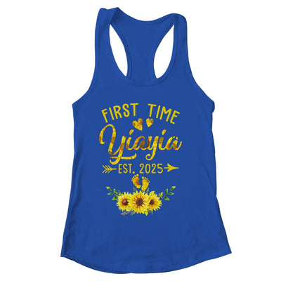 First Time Yiayia Est 2025 Sunflower Promoted To Yiayia Shirt & Tank Top | siriusteestore