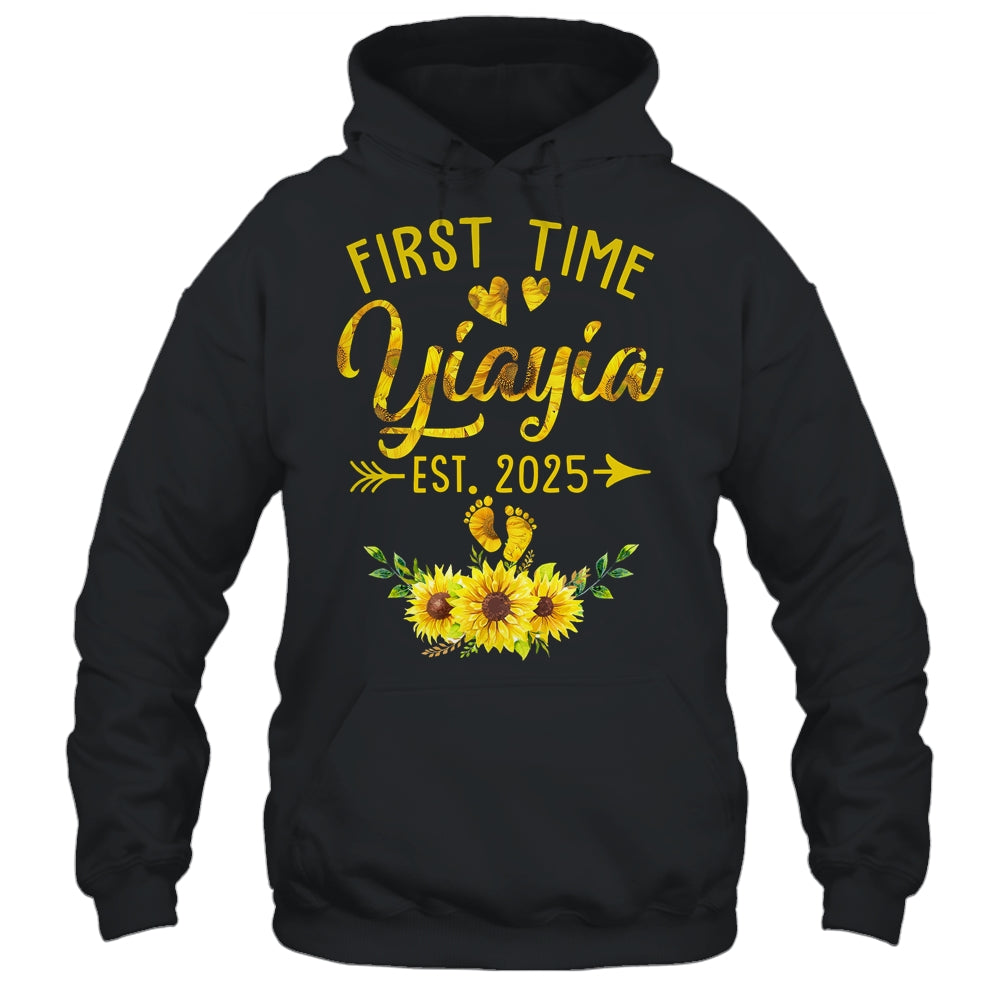 First Time Yiayia Est 2025 Sunflower Promoted To Yiayia Shirt & Tank Top | siriusteestore