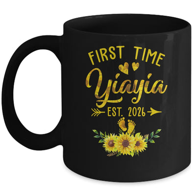 First Time Yiayia Est 2026 Sunflower Promoted To Yiayia Mug | siriusteestore