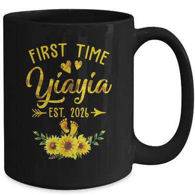First Time Yiayia Est 2026 Sunflower Promoted To Yiayia Mug | siriusteestore