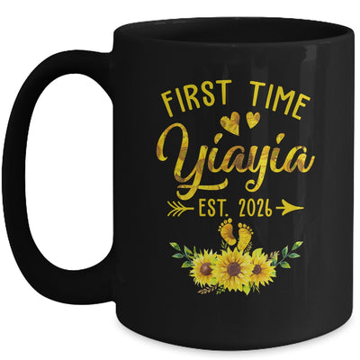 First Time Yiayia Est 2026 Sunflower Promoted To Yiayia Mug | siriusteestore