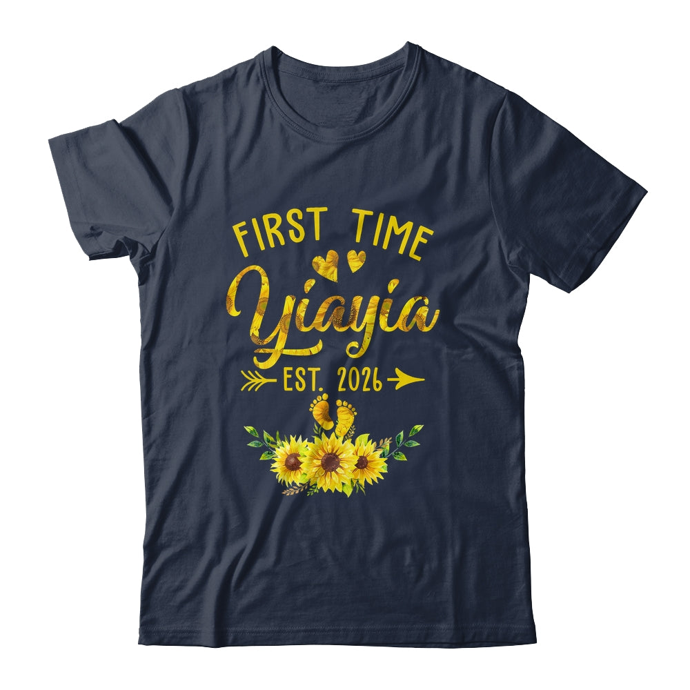 First Time Yiayia Est 2026 Sunflower Promoted To Yiayia Shirt & Tank Top | siriusteestore