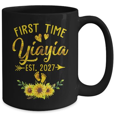 First Time Yiayia Est 2027 Sunflower Promoted To Yiayia Mug | siriusteestore