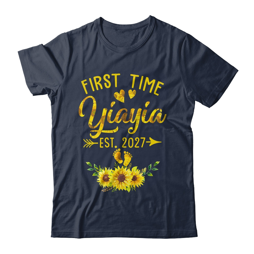 First Time Yiayia Est 2027 Sunflower Promoted To Yiayia Shirt & Tank Top | siriusteestore
