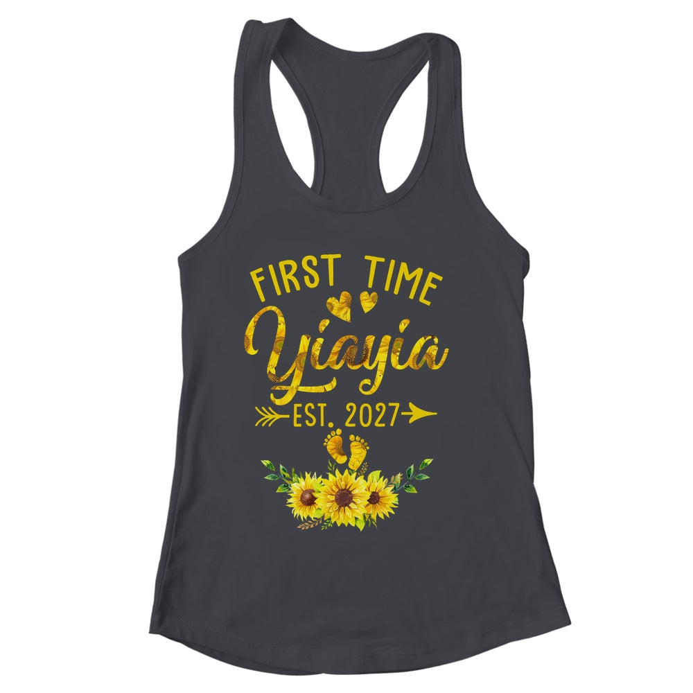 First Time Yiayia Est 2027 Sunflower Promoted To Yiayia Shirt & Tank Top | siriusteestore