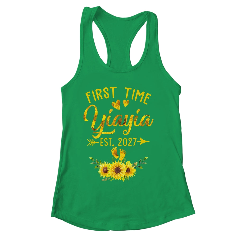 First Time Yiayia Est 2027 Sunflower Promoted To Yiayia Shirt & Tank Top | siriusteestore