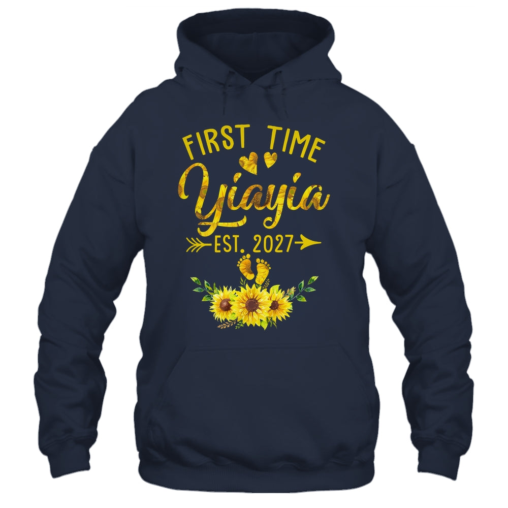 First Time Yiayia Est 2027 Sunflower Promoted To Yiayia Shirt & Tank Top | siriusteestore