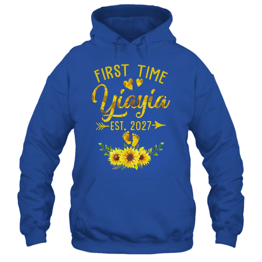 First Time Yiayia Est 2027 Sunflower Promoted To Yiayia Shirt & Tank Top | siriusteestore