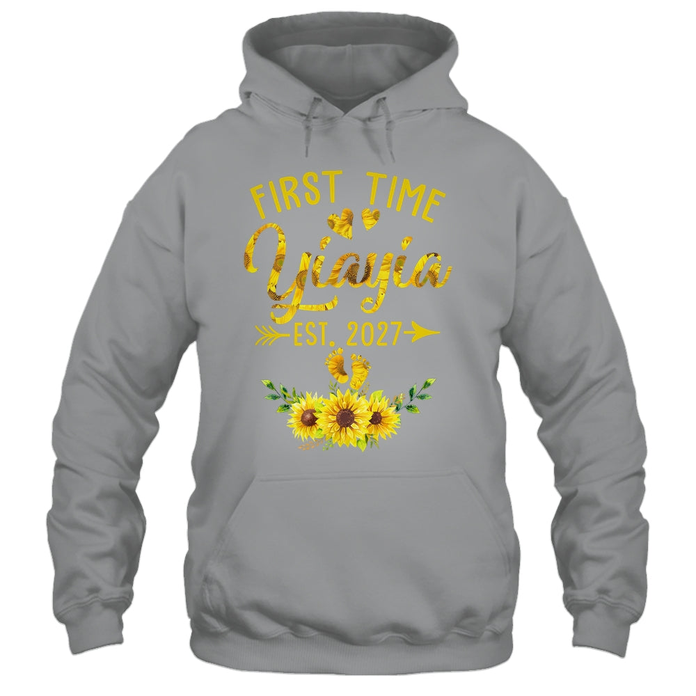 First Time Yiayia Est 2027 Sunflower Promoted To Yiayia Shirt & Tank Top | siriusteestore
