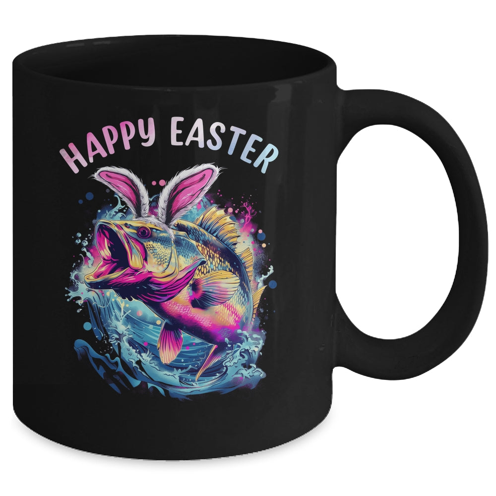 Fisherman Bunny Ears Funny Fish Easter Holiday Eggs Fishing Mug | siriusteestore