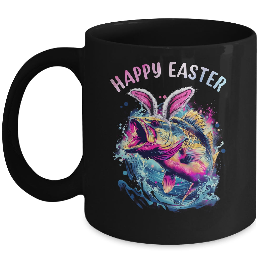 Fisherman Bunny Ears Funny Fish Easter Holiday Eggs Fishing Mug | siriusteestore