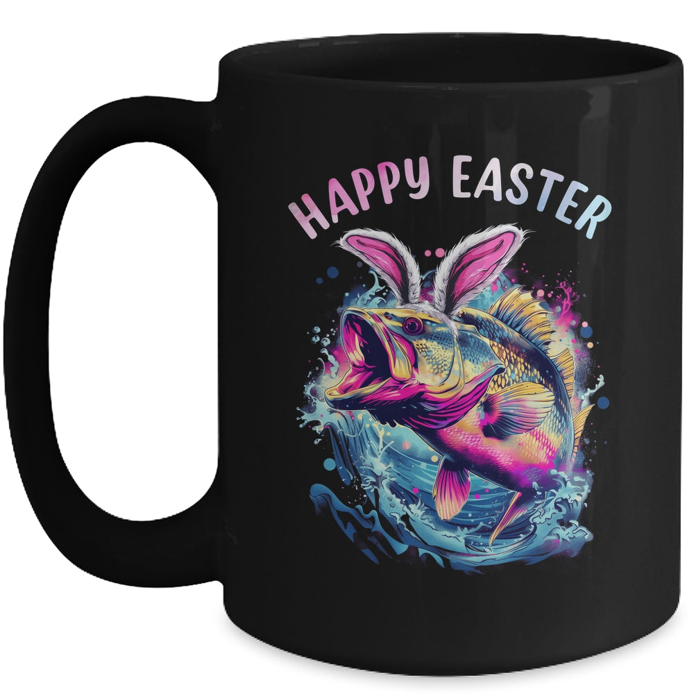 Fisherman Bunny Ears Funny Fish Easter Holiday Eggs Fishing Mug | siriusteestore