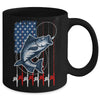 Fishing American Flag Vintage USA Bass Fisherman Mug | siriusteestore