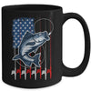 Fishing American Flag Vintage USA Bass Fisherman Mug | siriusteestore