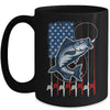 Fishing American Flag Vintage USA Bass Fisherman Mug | siriusteestore