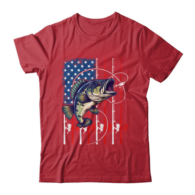 Fishing Art For Men Women American Flag USA Fishing Lover Shirt & Hoodie | siriusteestore