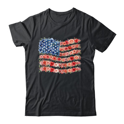 Floral American Flag Flowers Wildflowers 4Th Of July Shirt & Tank Top | siriusteestore