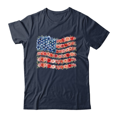 Floral American Flag Flowers Wildflowers 4Th Of July Shirt & Tank Top | siriusteestore