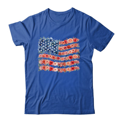 Floral American Flag Flowers Wildflowers 4Th Of July Shirt & Tank Top | siriusteestore